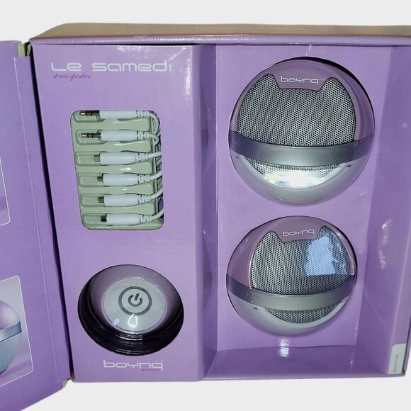 Boynq Le Samedi Stereo Speakers Pink Supremacy for PC volume treble bass control - Picture 7 of 10